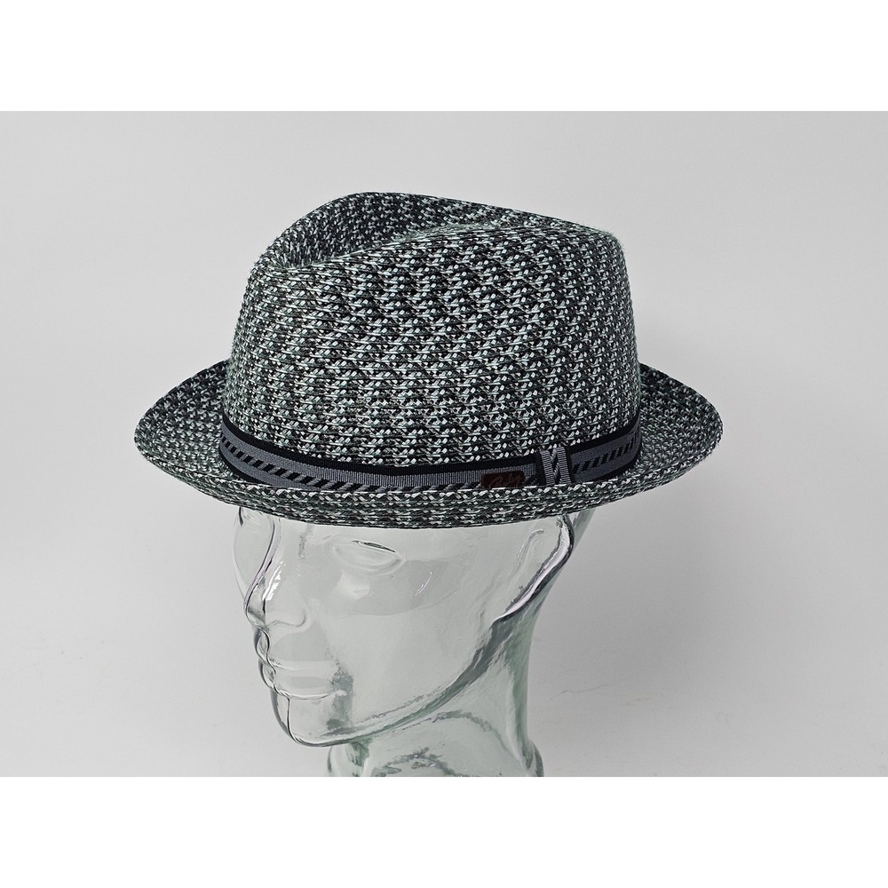 Bailey Of Hollywood Hat Fedora Fitted Mens Large Green Trilby Poly Braid